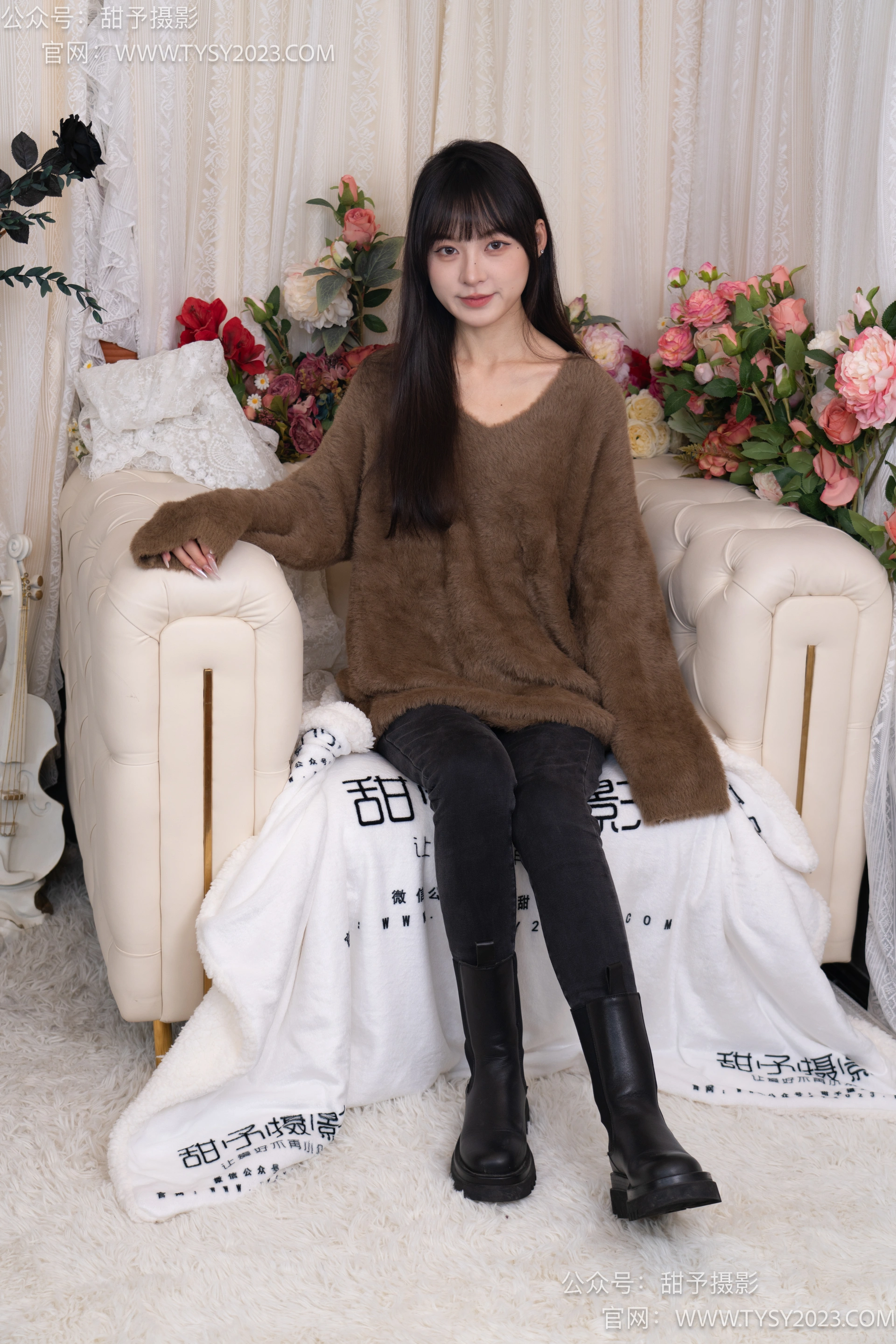 甜予摄影 NO.010 小离-靴子、白棉袜、裸足 1